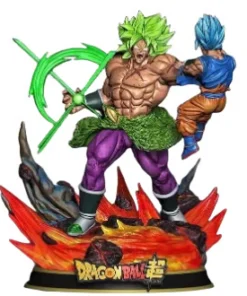 Figurine fan art inspirée de Broly de Dragon Ball – version combat – création non officielle