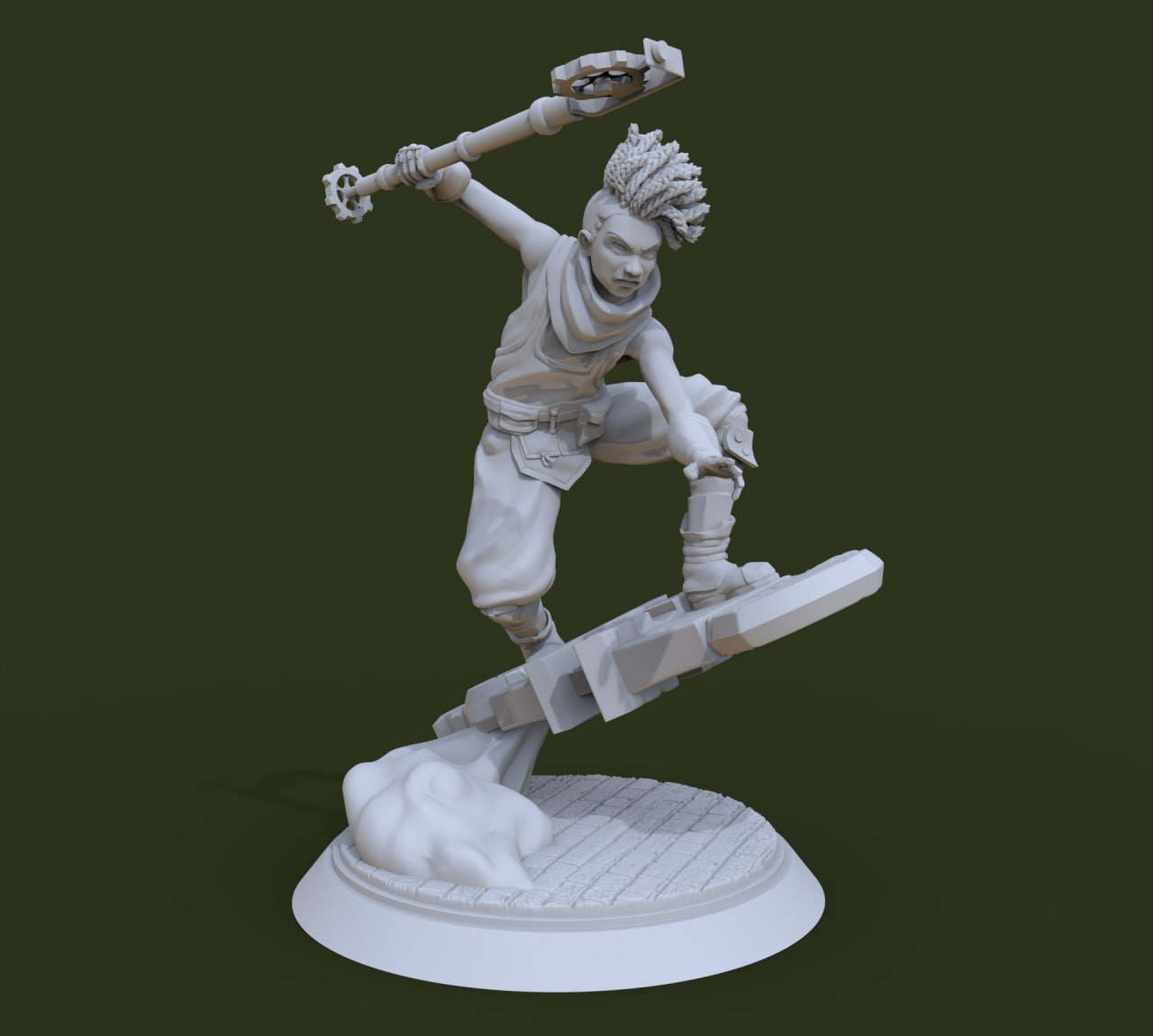 Figurine fan art inspirée de Ekko de League of Legends – création non officielle