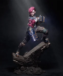 Figurine fan art inspirée de Vi de League of Legends – création non officielle
